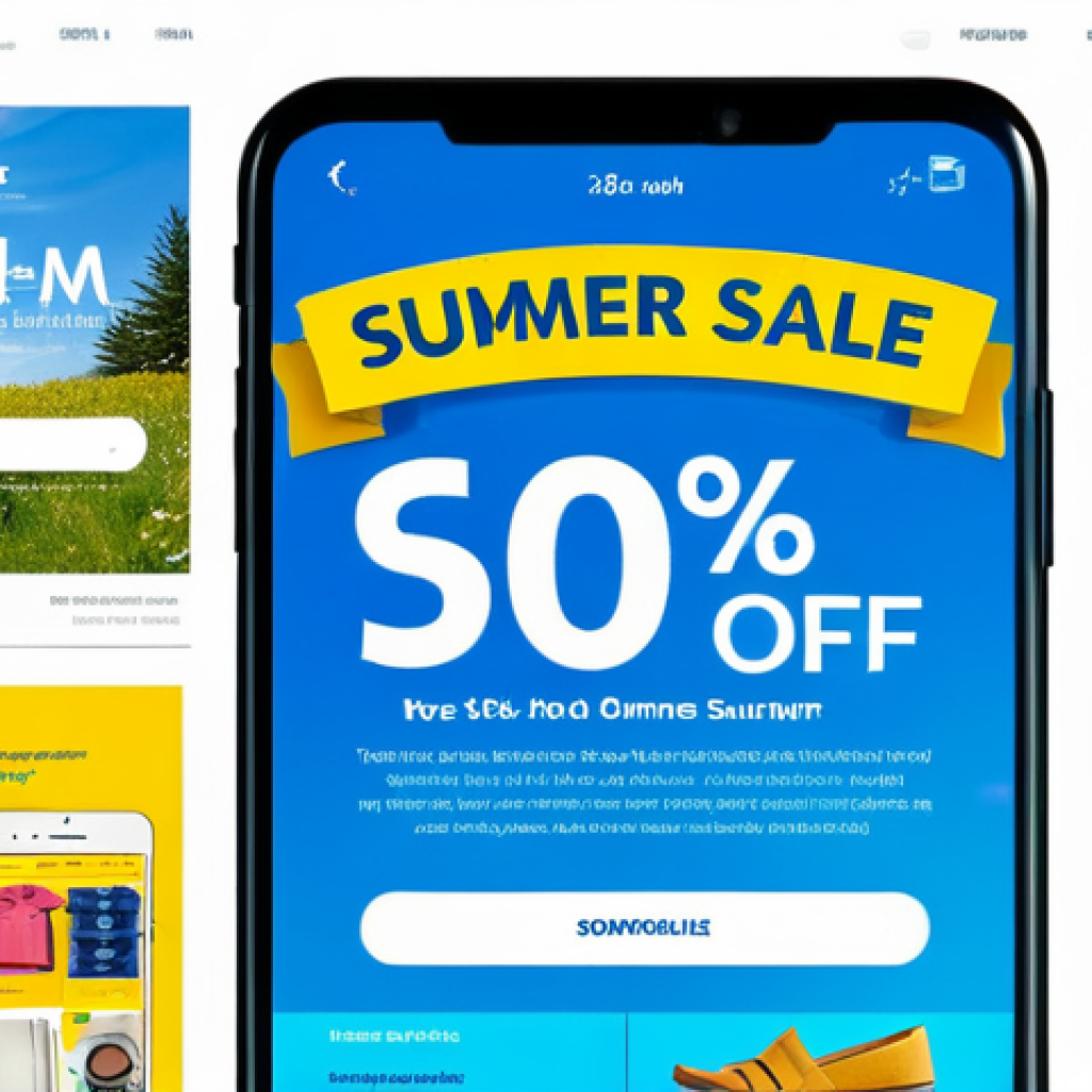 Online Shop Promotion**
"A vibrant and inviting Swedish online shop homepage showcasing a time-limited "Sommarrea" (Summer Sale) banner with a countdown timer. Shoppers are browsing various products, fully clothed in fashionable summer attire. Emphasis on easy navigation, secure checkout icons, and clear "Köp Nu" (Buy Now) buttons. Background depicts a sunny Swedish summer scene. Safe for work, appropriate content, fully clothed, professional, modern web design, perfect anatomy, natural proportions, high resolution."
**