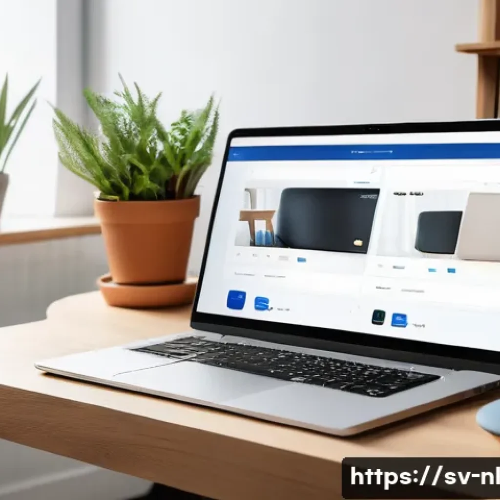라이브 커머스에 필요한 소프트웨어 및 도구 - A modern Scandinavian-style home office setup for live commerce streaming, featuring a sleek laptop ...