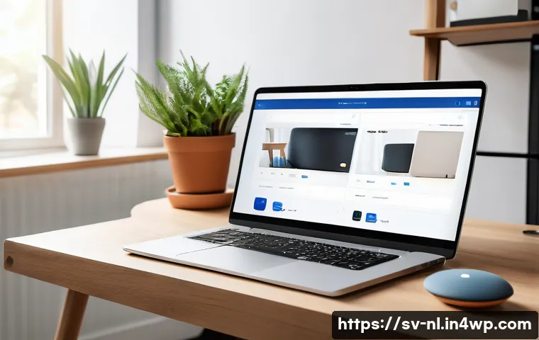 라이브 커머스에 필요한 소프트웨어 및 도구 - A modern Scandinavian-style home office setup for live commerce streaming, featuring a sleek laptop ...