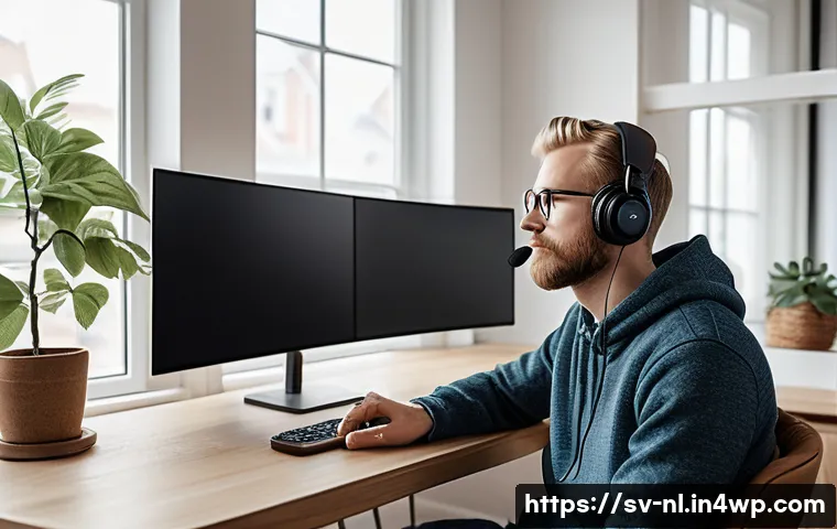 효율적인 시간 관리로 방송 품질 향상하기 - A cozy and modern home streaming setup in a Scandinavian-style room, featuring a young Swedish conte...